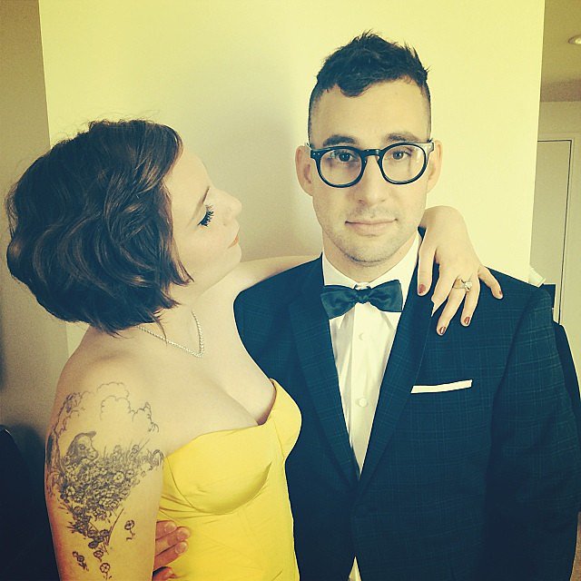 Lena-Dunham-admired-her-boyfriend-Jack-Antonoff-January-2014