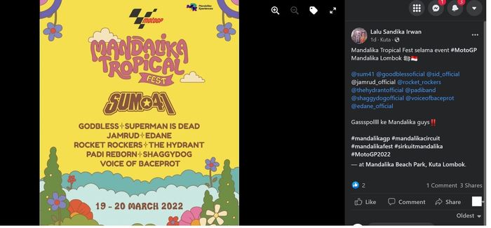 Sum 41 Dikabarkan Akan Tampil Mandalika Tropical Fest