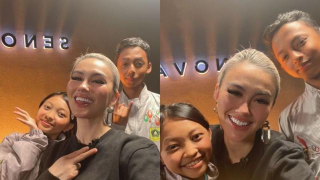 Agnez Mo Saksikan Langsung Dua Siswa dan Siswi Jago Dansa SMPN 1 Ciawi