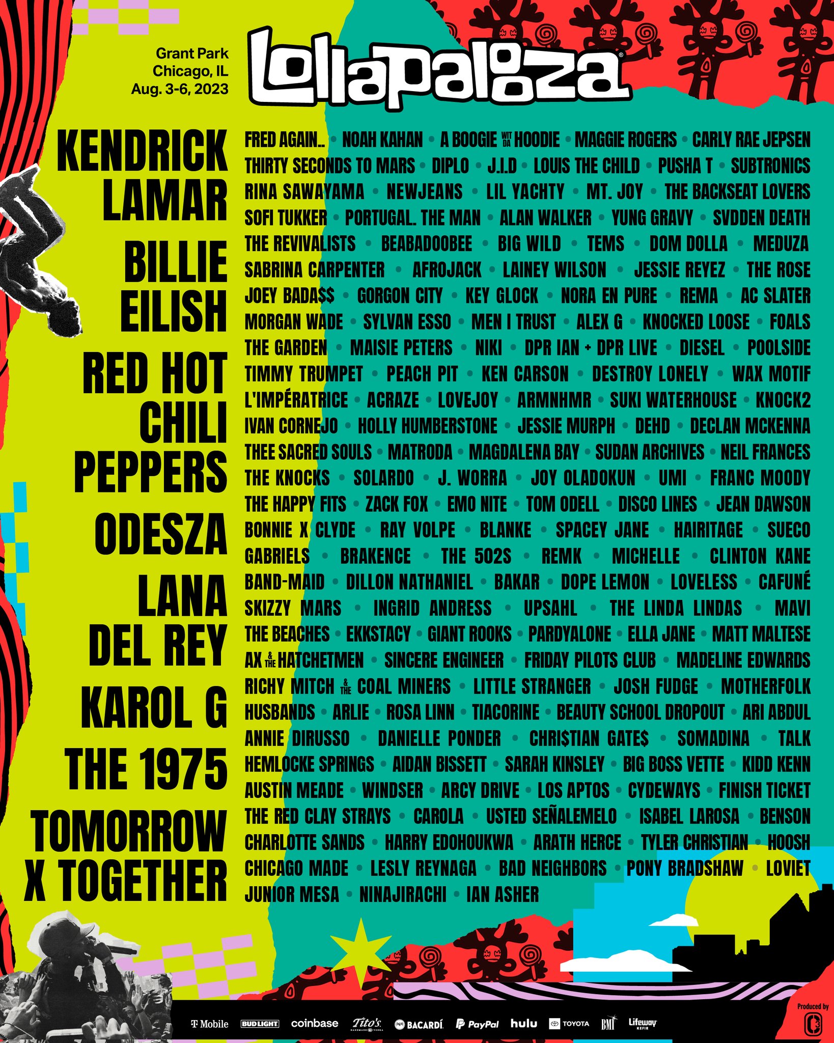 Karya Seniman Indonesia Ini Jadi Poster Resmi Lollapalooza 2023