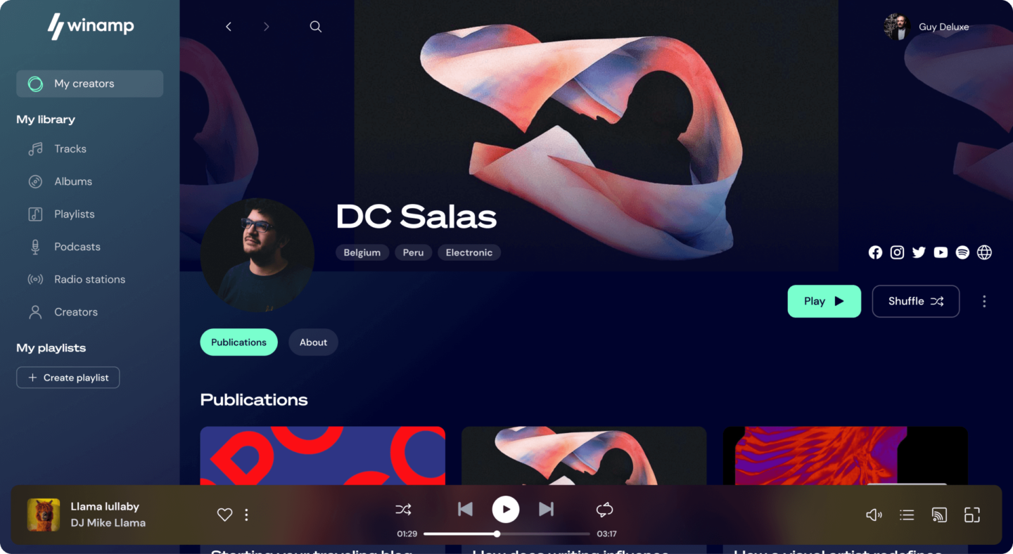 Winamp Player Versi Baru Bisa Tampilkan Postingan & News Musisi