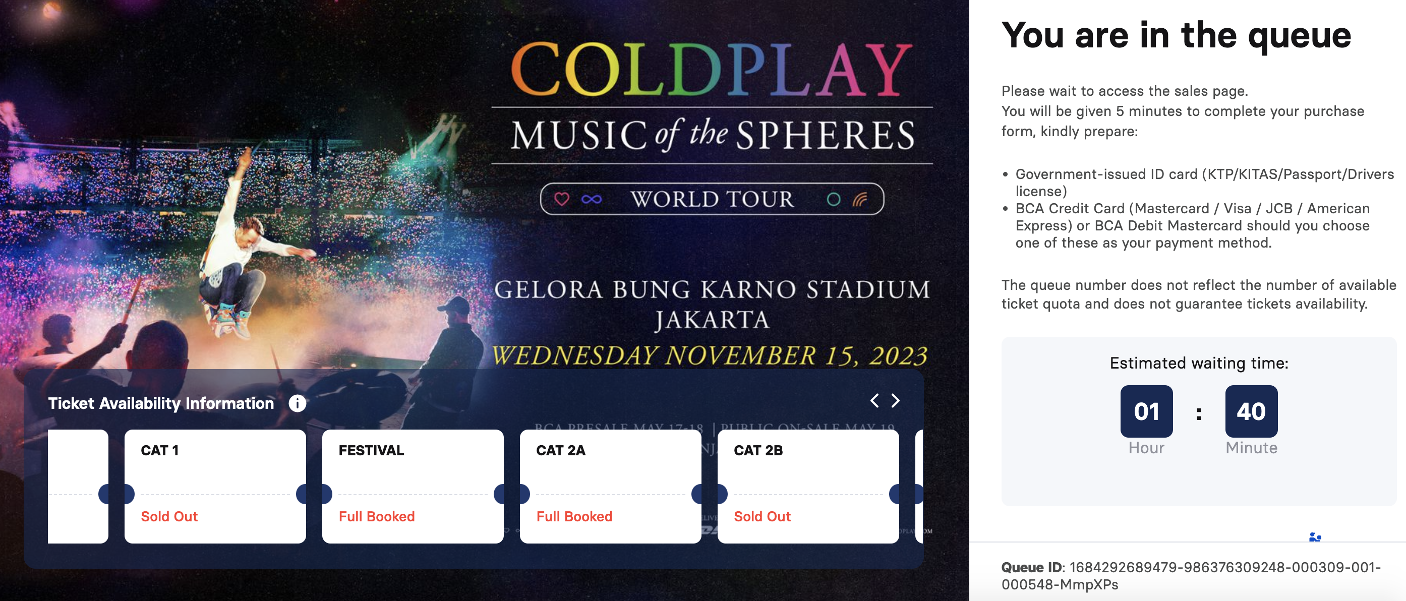 Antrian Hingga 500 Ribu, Tiket Konser Coldplay Ludes!