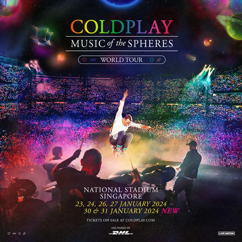 Gila! Konser Coldplay di Singapura Ditambah Lagi Jadi 6 Hari